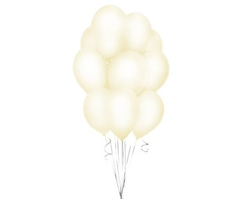 Balony lateksowe, 12", waniliowe, 10 sztuk - GoDan