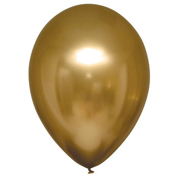 Balony lateksowe Decorator Satin Luxe Chrome Złote satynowe 12cm, 100 szt. - Amscan