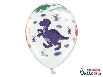 Balony lateksowe, Dinozaury, 14", 6 sztuk - Strong