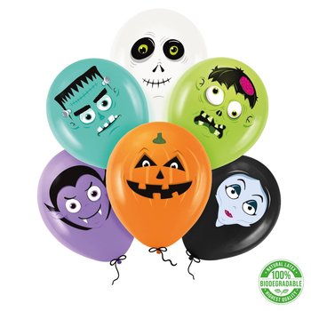 Balony lateksowe Halloween Monsters 30cm 6 szt. - PartyPal