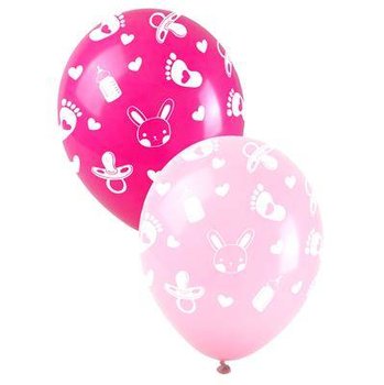 Balony lateksowe na Baby Shower dla dziewczynki 28cm, 5 szt. - Arpex