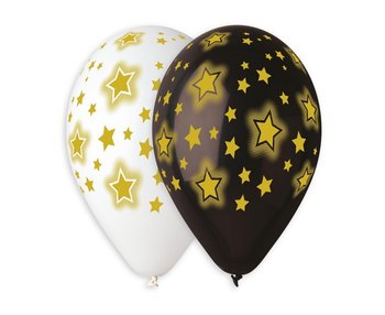 Balony lateksowe Premium, świecące gwiazdy, 13", 5 sztuk - Gemar