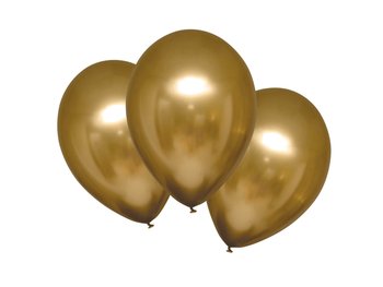 Balony lateksowe satynowe złote - 28 cm - 50 szt. - Amscan