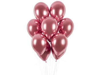Balony lateksowe shiny różowe - 33 cm - 5 szt. - Gemar