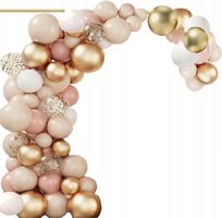 Balony Łuk Girlanda Dekoracyjna 3M Dziki Róż Alabaster Zestaw Na Salę