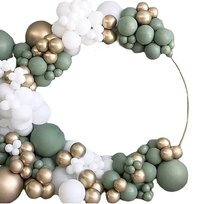 BALONY łuk girlanda KIWI BIAŁE ZŁOTE 120 szt