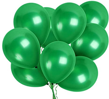 Balony metaliczne, zielony, forest green 20 szt.