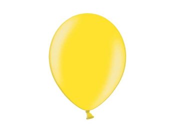 Balony, metalik, 10", żółte, 100 sztuk - BELBAL