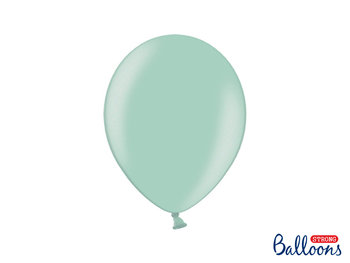 Balony, Metallic, miętowe, 10", 10 sztuk - Strong