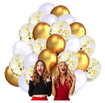 Balony na Komunię Świętą Gotowy Zestaw balonów biało złote Rocznica Ślubu Komunijne - inna (Inny)