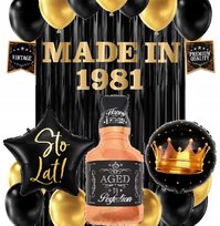 BALONY na urodziny 18 40 lat BANER dowolny ROCZNIK