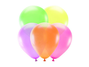 Balony neonowe, 25 cm, mix, 5 sztuk - PartyDeco