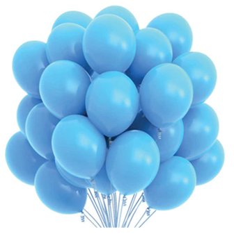Balony niebieskie na Urodziny Gotowy Zestaw balonów Dekoracje balonowe Chrzest Roczek - Szafran Limited