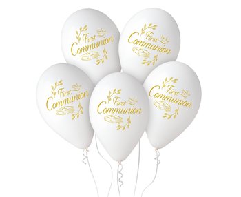 Balony Premium Hel First Communion, 13"/ 5 Szt. - Gemar