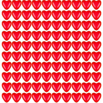 Balony serca na walantynki, urodziny 100 szt. czerwone serduszka - Springos