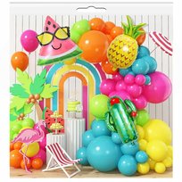 BALONY URODZINY HAWAJE GIRLANDA HAWAJSKA ALOHA ANANAS ARBUZ KAKTUS OKULARY