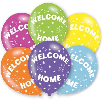 Balony, Welcome Home, 11", mix, 6 sztuk - Amscan
