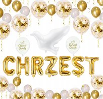 BALONY zestaw dekoracji na CHRZEST