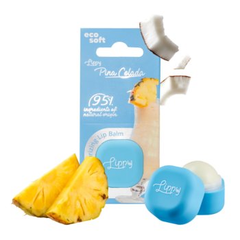 Balsam do ust w kulce, nawilżający Lippy Eco Soft - Pina Colada - Laura Conti