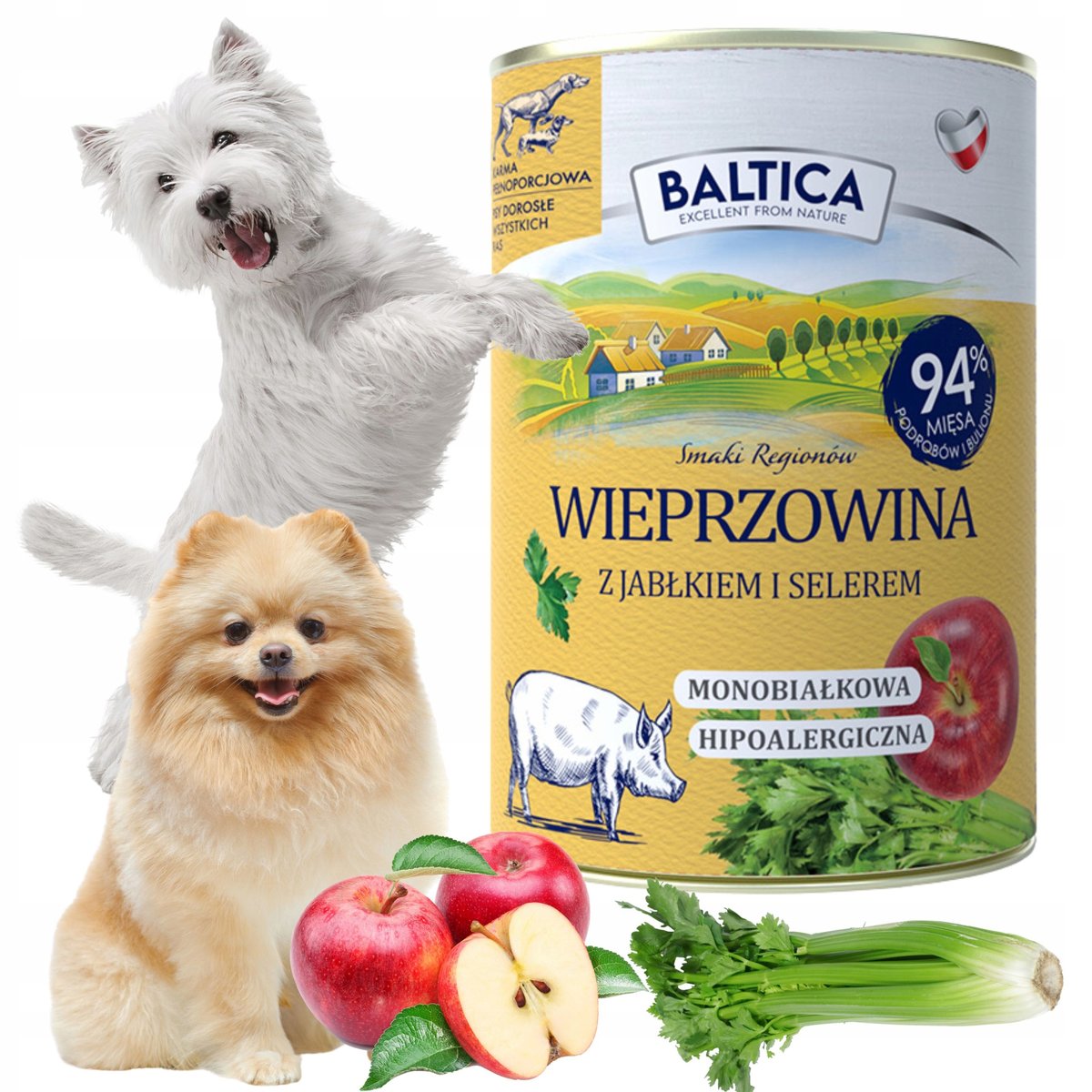 Фото - Корм для собак Baltica karma mokra dla psa WIEPRZOWINA JABŁKO bezzbożowa premium 400g 