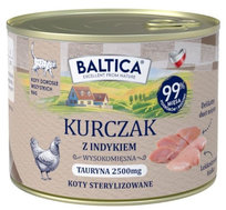 Baltica Smaki Regionów Kurczak z Indykiem 185g Karma Mokra dla Kota