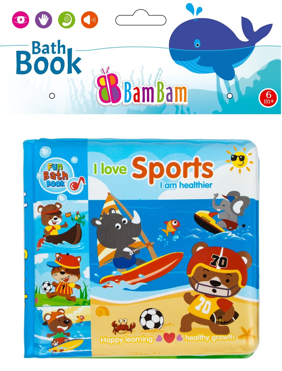 BamBam, książeczka do kąpieli Zwierzęta Sport