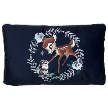 Bambi Disney Granatowa Poduszka, Prostokątna, Welurowa, 50X30 cm, Oeko-Tex 50X30 cm - sarcia.eu