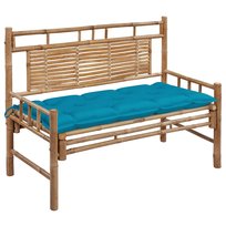 Bambusowa ławka ogrodowa z poduszką - 120x55x90 cm / AAALOE