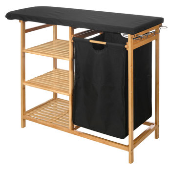 Bambusowa szafka z deską do prasowania i koszem na pranie BAMY, 111 x 34 x 82 cm - Arte Regal