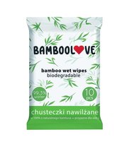 Bambusowe Chusteczki Nawilżane, 10 Szt., Bamboolove