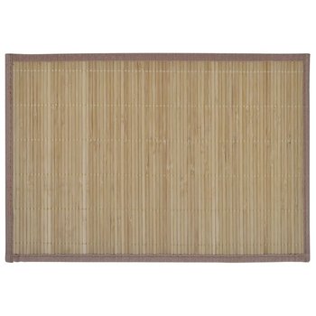 Bambusowe podkładki 30x45 cm, brązowe, 6 szt. - Zakito Europe