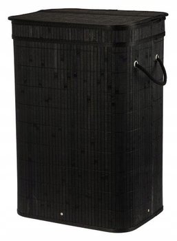 BAMBUSOWY KOSZ NA PRANIE UCHYLNY 72L CZARNY - Galicja