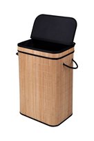 BAMBUSOWY KOSZ NA PRANIE UCHYLNY 72L NATURALNY