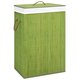 Bambusowy kosz na pranie, zielony - vidaXL