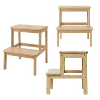 Bambusowy taboret ze schodkiem KROK, wys. 46 cm