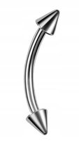 Banan Kolczyk do Ucha, Brwi ze Stożkiem SS316L 1,2/6/3 mm EMIGMAT