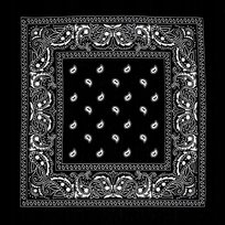 Bandana bandama bandamka chusta czarna paisley Pako Jeans