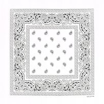Bandana bandamka bandana biała chusta paisley Pako Jeans