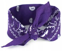 Bandana Bandanka Apaszka Chusta na Głowę Damska Męska Bawełniana Fioletowa Art of Polo
