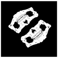 Bandana Chusta do Włosów Czarna Biała Duża Bawełniana Bandanka w Czaszki