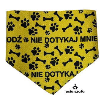 Bandana Dla Psa Nie Dotykaj! Zapinana Na Nap Rozmiar M - Psia Szafa