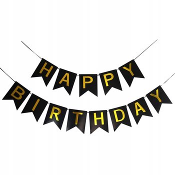 Baner Happy Birthday Urodzinowy Czarny - Inna marka