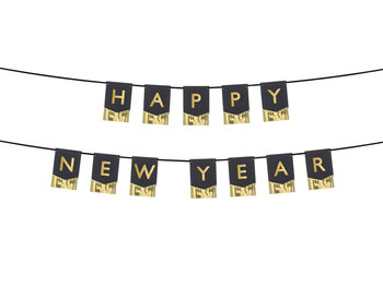 Baner Happy New Year, 135x16,5 cm, 1 op. / 1 szt. - PartyDeco