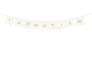 Baner I Komunia Św., 15x133cm - PartyDeco