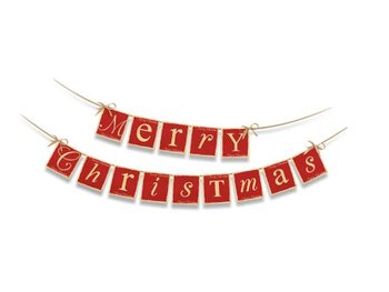 Baner Merry Christmas PARTY DECO, czerwony, 14,5x220 cm - PartyDeco