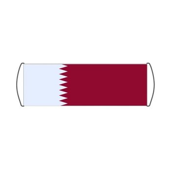 Baner przewijany z flagą Kataru 17x50cm - Inna producent