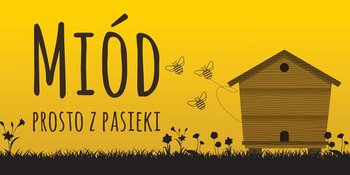 Baner Reklamowy Sprzedaż Miodu (200X100 cm) - Wzór Br33-2X1 - BEE&HONEY