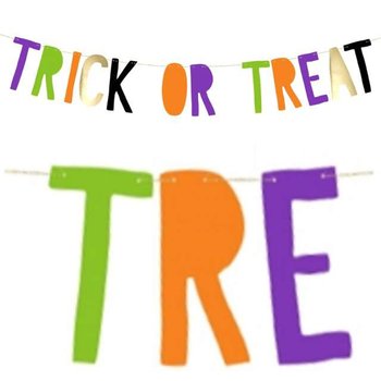 Baner, Trick or Treat, fioletowo-pomarańczowy, 100 cm - PartyDeco