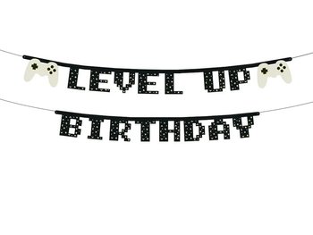 Baner urodzinowy Level Up Birthday 250cm - Inna marka