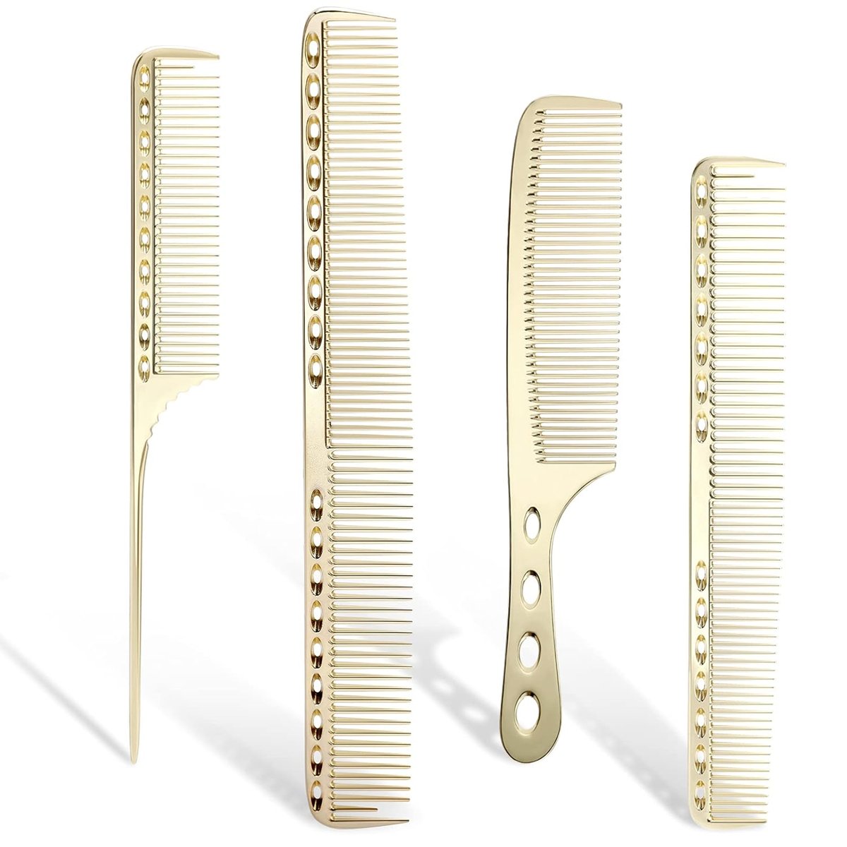 Barber Comb 4Type Aluminum Metal Combs for Cutting Comb Hair ...